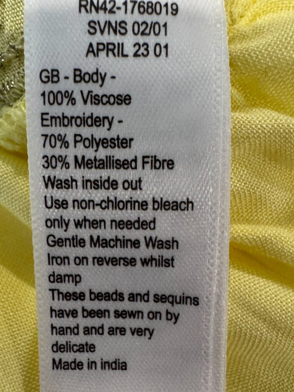 Monsoon XXL NWT Yellow Boho Festival Dress Metallic Embroidered Pom Pom Tassels - Picture 12 of 15